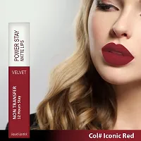 ForSure? Power Stay Matte Lipstick - Liquid (Upto 12 Hrs Stay) (ICONIC RED-22)-thumb3