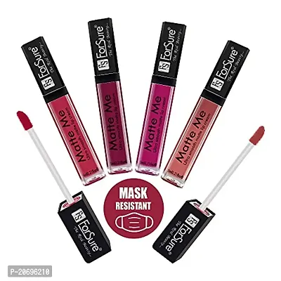 ForSure Matte Me Liquid Lipstick Non - Transferable Combo (Rich pink , Royal Maroon ,Magenta , Nude, Pack of 4)