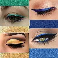 ForSurereg; Absolute Shine Liquid Glitter Eyeliner, Intense Color, Long Lasting, Glossy Texture Combo of 4 (7 ml each) (Pack of 4, Golden, Royal Blue, Turquoise Blue, Glitter Green)-thumb1