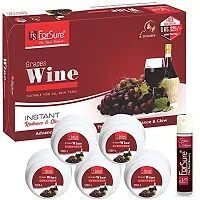 ForSurereg; Wine Facial Kit 5-Pieces Skin Care Set with Deep Cleanser, Exfoliating Scrub, Nourishing Gel, Whitening Cream, Mask Pack And FREE Face Serum for Anti Aging Skin Care Kit For Women(80gm)-thumb2