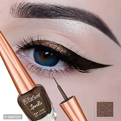 ForSurereg; Absolute Shine Liquid Glitter Eyeliner, Intense Color, Long Lasting, Glossy Texture (7 ml each) (Glitter Brown)-thumb5