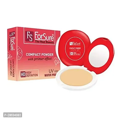 ForSure Compact Powder with Primer Effect, Kajal and Pack of 3 Forfor Matte Lipstick (Colour - Beige, Red, Red)-thumb2