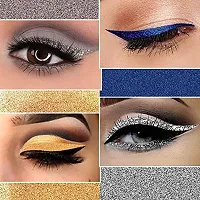 ForSurereg; Absolute Shine Liquid Glitter Eyeliner, Intense Color, Long Lasting, Glossy Texture Combo of 4 (7 ml each) (Pack of 4, Golden, Royal Blue, Glitter Grey, Silver)-thumb1