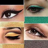 ForSurereg; Absolute Shine Liquid Glitter Eyeliner, Intense Color, Long Lasting, Glossy Texture Combo of 4 (7 ml each) (Pack of 4, Golden, Glitter Green, Glitter Brown, Intense Black)-thumb1