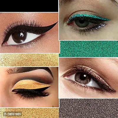 ForSurereg; Absolute Shine Liquid Glitter Eyeliner, Intense Color, Long Lasting, Glossy Texture Combo of 4 (7 ml each) (Pack of 4, Golden, Glitter Green, Glitter Brown, Intense Black)-thumb2