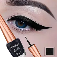 ForSurereg; Absolute Shine Liquid Glitter Eyeliner  Kajal Combo Intense Color, Long Lasting, Glossy Texture Smudge Proof (Intense Black)-thumb3