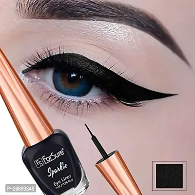 ForSurereg; Absolute Shine Liquid Glitter Eyeliner  Kajal Combo Intense Color, Long Lasting, Glossy Texture Smudge Proof (Intense Black)-thumb4