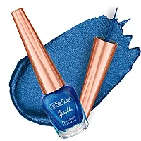 ForSurereg; Absolute Shine Liquid Glitter Eyeliner  Kajal Combo Intense Color, Long Lasting, Glossy Texture Smudge Proof (Royal Blue  Black)-thumb1
