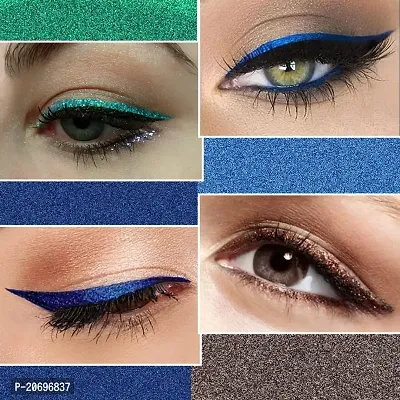 ForSure? Absolute Shine Liquid Glitter Eyeliner, Intense Color, Long Lasting, Glossy Texture Combo of 4 (7 ml each) (Pack of 4, Royal Blue, Turquoise Blue, Glitter Brown, Glitter Green)-thumb2