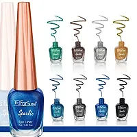 ForSurereg; Absolute Shine Liquid Glitter Eyeliner, Intense Color, Long Lasting, Glossy Texture (7 ml each) (Royal Blue)-thumb2