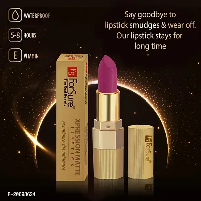 ForSure? Xpression Long Lasting Matte Finish Lipsicks set of 2 Different Colors Lipstick for Women Suitable All Indian Tones 3.5gm Each (Nude Matte-Magenta)-thumb4