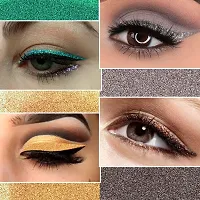 ForSure? Absolute Shine Liquid Glitter Eyeliner, Intense Color, Long Lasting, Glossy Texture Combo of 4 (7 ml each) (Pack of 4, Golden, Glitter Green, Glitter Brown, Glitter Grey)-thumb1