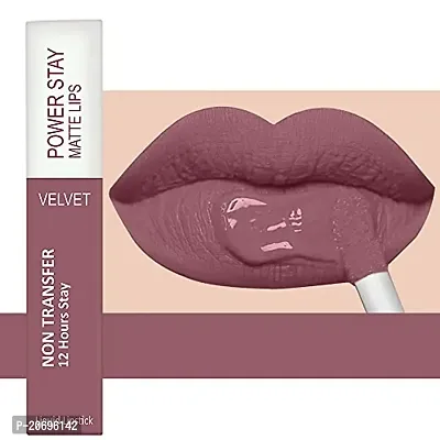 ForSurereg; Liquid Matte Lipstick Waterproof - Power Stay Lipstick combo (Upto 12 Hrs Stay) (Bright Red, Deep Brown, Mauve Matte)-thumb3