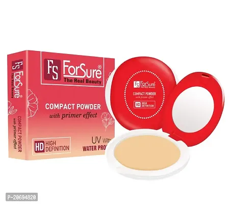 ForSure Compact Powder with Primer Effect, Kajal and Pack of 3 Forfor Matte Lipstick (Colour - Baby Pink, Cream Brown, Chocolate Brown)-thumb2