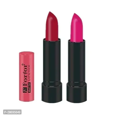 Forfor Perfact Long Lasting Stylish Matte Lipsticks (Rani and Hot Pink)