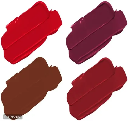 Non Transfer Waterproof Longlast Liquid Matte Mini Lipstick Pack Of 4-thumb2