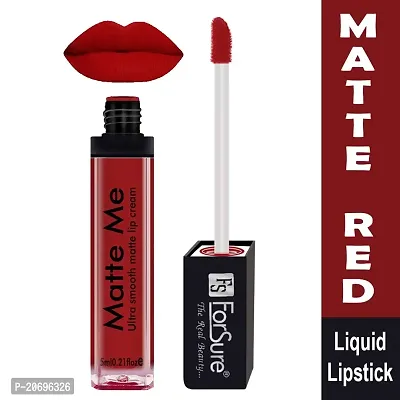 ForSure? Matte Me Liquid Lipstick (Non Transferable) (Matte Red)-thumb2