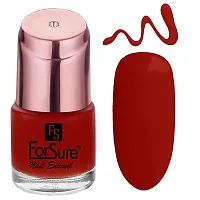 ForSure? Liquid Matte Lipstick Waterproof Power Stay Lipstick  Nail Polish combo (Party Red , Deep Red)-thumb3