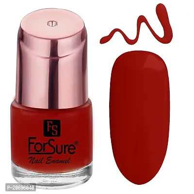 ForSure? Liquid Matte Lipstick Waterproof Power Stay Lipstick  Nail Polish combo (Party Red , Deep Red)-thumb3