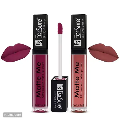 ForSure Matte Me Liquid Lipstick Non - Transferable Combo (Rust Brown , Ruby Red , Nude , Royal Maroon, Pack of 4)-thumb3