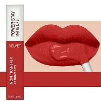 ForSure? Liquid Matte Lipstick Waterproof - Power Stay Lipstick combo of 4 (Upto 12 Hrs Stay) (Bright Red, Cherry Maroon, Pink Blush, Deep Brown)-thumb1