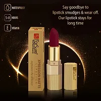 ForSure? Xpression Long Lasting Matte Finish Lipsicks set of 2 Different Colors Lipstick for Women Suitable All Indian Tones 3.5gm Each (Nude Matte-Cherry Red)-thumb3