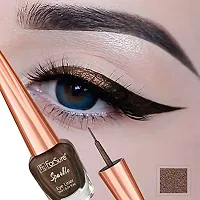 ForSurereg; Absolute Shine Liquid Glitter Eyeliner  Kajal Combo Intense Color, Long Lasting, Glossy Texture Smudge Proof (Brown  Black)-thumb1