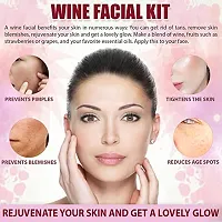 ForSurereg; Wine Facial Kit 5-Pieces Skin Care Set with Deep Cleanser, Exfoliating Scrub, Nourishing Gel, Whitening Cream, Mask Pack And FREE Face Serum for Anti Aging Skin Care Kit For Women(80gm)-thumb4