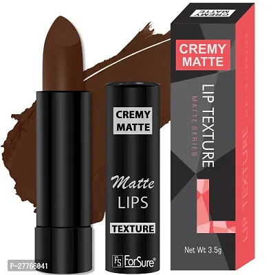 ForSure Cremy Matte Long Lasting Enriched With Vitamin E Lipstick- 3.5gm, Brown-thumb2