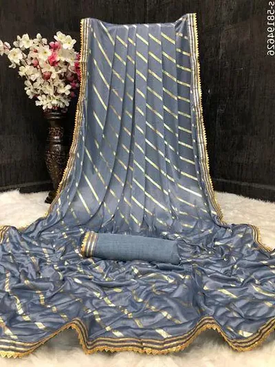 Daily Wear Lycra Saree with Blouse piece