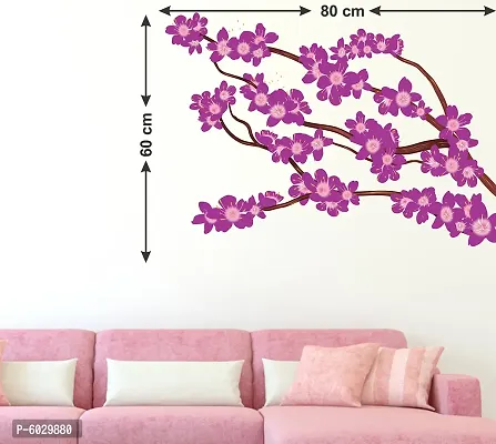 Attractive Beautiful Flower With Leaf Wall Sticker