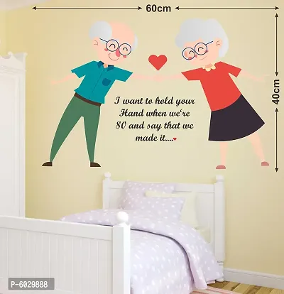 Attractive Cute Love For Granpa And Granny Wall Sticker