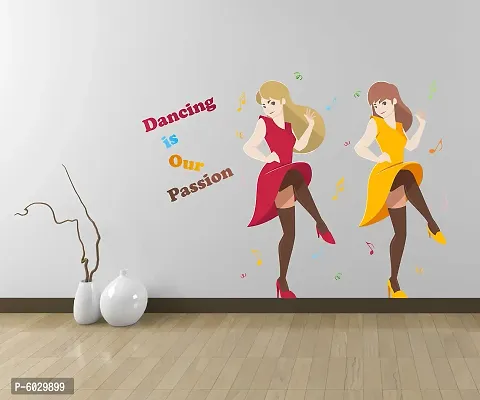 Attractive Girls Dancing Wall Sticker-thumb2