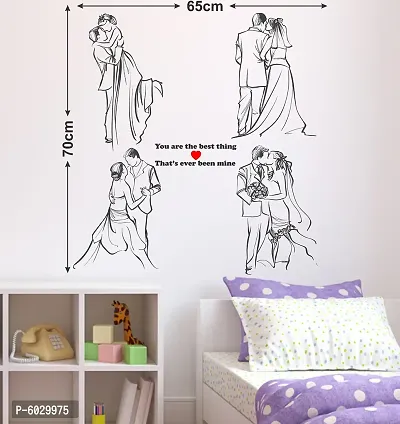 Attractive Romantic Married Couples Various Actions Wall Sticker
