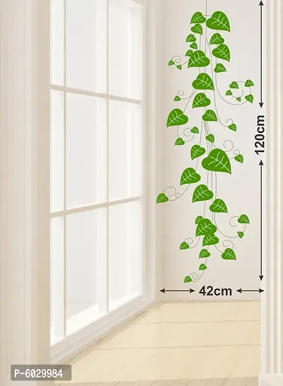 Attractive Beautiful Green Leaf Falling Wall Sticker-thumb2