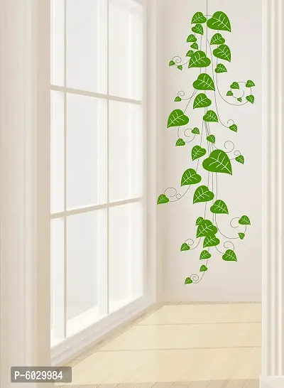 Attractive Beautiful Green Leaf Falling Wall Sticker-thumb0
