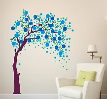 LANSTICK BEAUTIFUL TREE WITH BLUE BALLS NATURES BEST WALL STICKER-thumb1