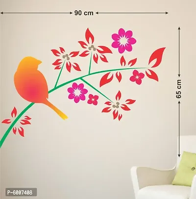 LANSTICK AMAZING COLOURFUL EXTRA LARGE TREE WITH FLYING BIRDS WALL STICKER