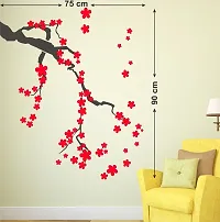 LANSTICK RED FLOWERS IN TREE WALL STICKER-thumb1