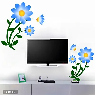 LANSTICK BEAUTIFUL FLOWER FOR TV SHOWCASE WALL STICKER-thumb0