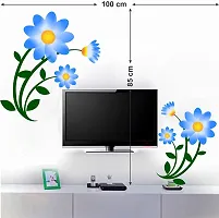 LANSTICK BEAUTIFUL FLOWER FOR TV SHOWCASE WALL STICKER-thumb1