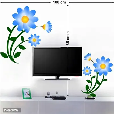 LANSTICK BEAUTIFUL FLOWER FOR TV SHOWCASE WALL STICKER-thumb2