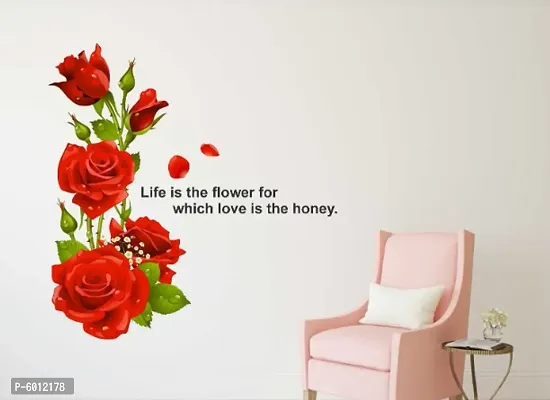 LANSTICK LIFE IS THE FLOWER ROSE WALL STICKER