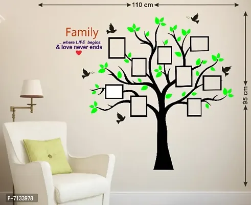 LANSTICK FAMILY TREE WITH QUOTE AND PHOTO FRAME WALLSTICKER FOR WALL DECORATI