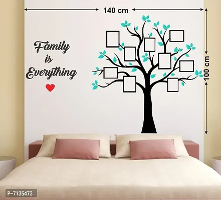 FAMILY TREE WITH LOVE FAMILY HEART STICKER Extra Large Self Adhesive Sticker (Pack of 1)