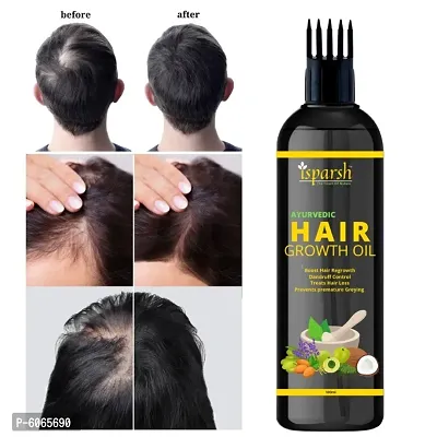 Ayurvedic Hair Growth Oil With Castor Oil Rosemary Oil Coconut Oil Almond Oil 20 Powerful Herbs Like Bhringraj Amla And More Pack Of 1 Hair Care Hair Oil-thumb0