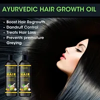 Ayurvedic Hair Growth Oil With Castor Oil Rosemary Oil Coconut Oil Almond Oil 20 Powerful Herbs Like Bhringraj Amla And More Pack Of 1 Hair Care Hair Oil-thumb2