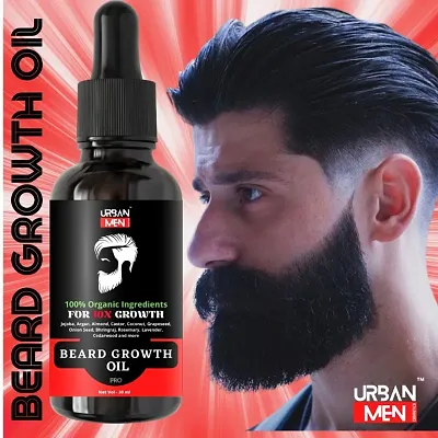 Urban Men - Natural Beard growth oil-best beard oil for men, beard growth oil, advance beard oil, Patchy beard growth,dhadhi oil, Beard oil for preventing white beard, natural beard growth oil 30ml