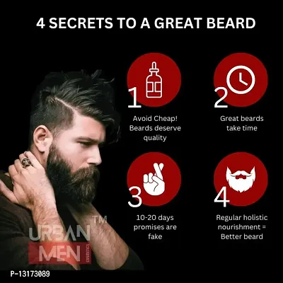 Urban Men - Natural Beard growth oil-best beard oil for men, beard growth oil, advance beard oil, Patchy beard growth,dhadhi oil, Beard oil for preventing white beard, natural beard growth oil 30ml-thumb5