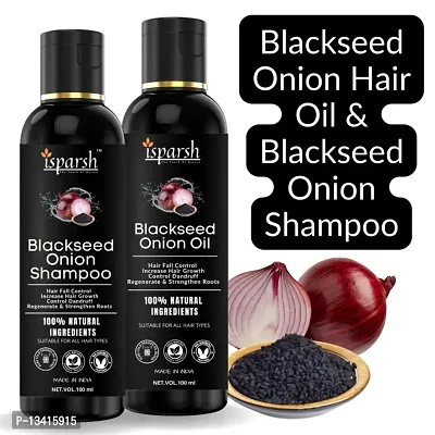 Blackseed Onion Methi Hair Oil and Red Onion Black Seed Hair Shampoo for Smooth  sliky long Hair Growth Oil | bringraj hair Oil |adivasi hair oil and shampoo| castor oil |almond oil